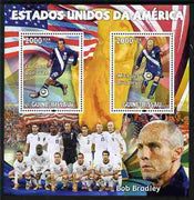 Guinea - Bissau 2010 Footbal World Cup - USA perf sheetlet containing 2 values unmounted mint
