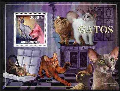 Guinea - Bissau 2010 Domestic Cats perf m/sheet unmounted mint