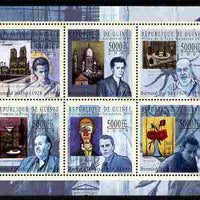 Guinea - Conakry 2009 Paintings by Bernard Buffet perf sheetlet containing 6 values unmounted mint