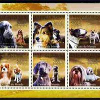 Guinea - Conakry 2009 Dogs of the World #1 perf sheetlet containing 6 values unmounted mint