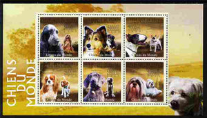 Guinea - Conakry 2009 Dogs of the World #1 perf sheetlet containing 6 values unmounted mint