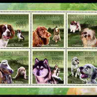 Guinea - Conakry 2009 Dogs of the World #2 perf sheetlet containing 6 values unmounted mint