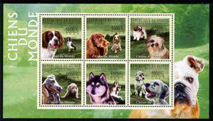 Guinea - Conakry 2009 Dogs of the World #2 perf sheetlet containing 6 values unmounted mint