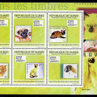 Guinea - Conakry 2009 Stamp on Stamp - Cats & Dogs perf sheetlet containing 6 values unmounted mint Michel 7051-56