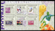 Guinea - Conakry 2009 Stamp on Stamp - Football perf sheetlet containing 6 values unmounted mint Michel 7079-84