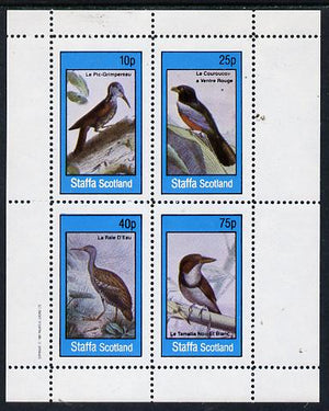 Staffa 1982 Birds #18 (Woodpecker, Kingfisher, etc) perf,set of 4 values (10p to 75p) unmounted mint