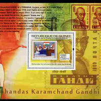 Guinea - Conakry 2009 Stamp on Stamp - Gandhi perf m/sheet unmounted mint
