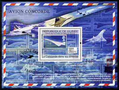 Guinea - Conakry 2009 Stamp on Stamp - Concorde perf m/sheet unmounted mint