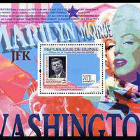 Guinea - Conakry 2009 Stamp on Stamp - John F Kennedy & Marilyn Monroe perf m/sheet unmounted mint