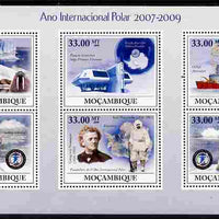 Mozambique 2009 International Polar Year perf sheetlet containing 6 values unmounted mint Michel 3462-67
