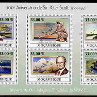 Mozambique 2009 Birth Centenary of Sir Peter Scott perf sheetlet containing 6 values unmounted mint Michel 3448-53