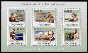 Mozambique 2009 Birth Centenary of Sir Peter Scott perf sheetlet containing 6 values unmounted mint Michel 3448-53