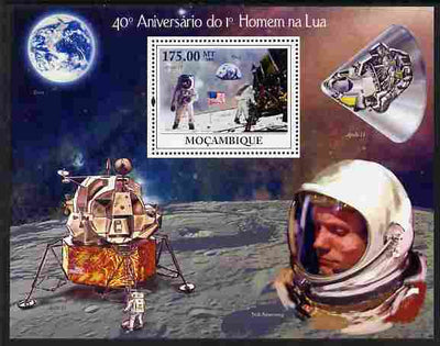 Mozambique 2009 40th Anniversary of First Man on the Moon perf m/sheet unmounted mint Michel BL 287