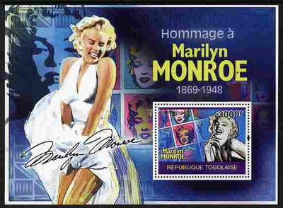 Togo 2010 Marilyn Monroe perf m/sheet unmounted mint Michel BL 517