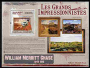 Comoro Islands 2009 Impressionists - William Merrit Chase perf m/sheet unmounted mint Michel BL 551