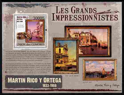 Comoro Islands 2009 Impressionists - Martin Rico Y Ortega perf m/sheet unmounted mint Michel BL 549
