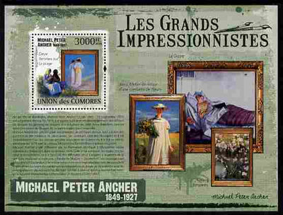 Comoro Islands 2009 Impressionists - Michael Peter Ancher perf m/sheet unmounted mint Michel BL 535