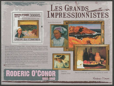 Comoro Islands 2009 Impressionists - Roderick O'Conor perf m/sheet unmounted mint Michel BL 540