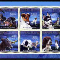 Guinea - Conakry 2009 Dogs of the World #3 perf sheetlet containing 6 values unmounted mint Michel 7198-7203