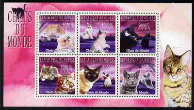 Guinea - Conakry 2009 Cats of the World #3 perf sheetlet containing 6 values unmounted mint Michel 7189-94