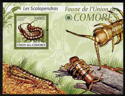 Comoro Islands 2009 Centipede perf m/sheet unmounted mint Michel BL 510