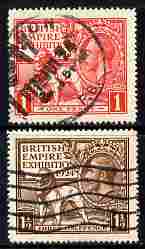 Great Britain 1924 KG5 Wembley Exhibition set of 2 good used SG430-1