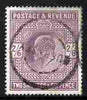 Great Britain 1902-13 KE7 2s6d purple with neat circular cancel cat £140