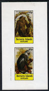 Bernera 1982 Primates (Hose's Langur) imperf,set of 2 values (40p & 60p) unmounted mint