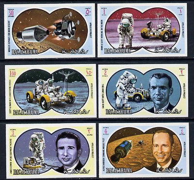 Ras Al Khaima 1971 Apollo 15 imperf set of 6 unmounted mint, Mi 561-5B