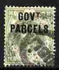 Great Britain 1887-1900 QV Jubilee 1s green overprinted GOVT PARCELS good used cat £225 SG O68
