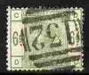 Great Britain 1883-84 QV 6d dull green with Duplex cancel SG194 cat £200