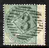 Great Britain 1855-57 QV 1s green wmk emblems wing margin with light numeral cancel SG72 cat £260