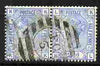 Great Britain 1873-80 QV 2.5d blue plate 20 horiz pair good used SG142 cat £80