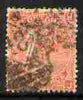 Great Britain 1865-67 QV 4d vermilion plate 8 sound used blurred cancel SG94 cat £60