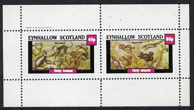 Eynhallow 1982 Animals #10 (Monkeys & Squirrels) perf,set of 2 values (40p & 60p) unmounted mint