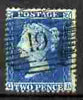 Great Britain 1854-57 QV 2d blue large Crown perf 14 good used SG34/5 cat £60