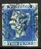 Great Britain 1841 QV 2d blue C-C 4 margins good used SG14 cat £75