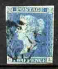 Great Britain 1841 QV 2d blue C-L 3.5 margins good used SG14 cat £75