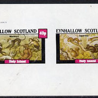 Eynhallow 1982 Animals #10 (Monkeys & Squirrels) imperf,set of 2 values (40p & 60p) unmounted mint