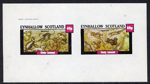 Eynhallow 1982 Animals #10 (Monkeys & Squirrels) imperf,set of 2 values (40p & 60p) unmounted mint