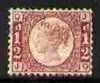Great Britain 1870 QV 1/2d rose-red plate 13 unused without gum cat £100 as mounted mint SG49