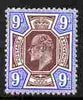 Great Britain 1902-13 KE7 9d purple & blue mounted mint cat £60