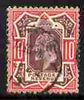 Great Britain 1902-13 KE7 10d purple & red fine cds used but small thin cat £60