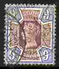 Great Britain 1887-1900 QV Jubilee 9d purple & blue fine cds used cat £40