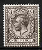 Great Britain 1912-24 KG5 9d agate Royal Cypher mounted mint SG392 cat £15