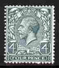 Great Britain 1912-24 KG5 4d pale grey-green Royal Cypher mounted mint SG 380 cat £25