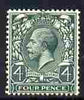 Great Britain 1912-24 KG5 4d grey-green Royal Cypher mounted mint SG 379 cat £15