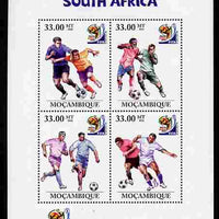 Mozambique 2010 Footbal World Cup perf sheetlet containing 4 values unmounted mint