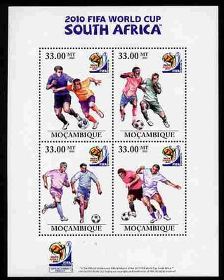Mozambique 2010 Footbal World Cup perf sheetlet containing 4 values unmounted mint
