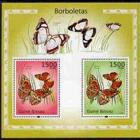 Guinea - Bissau 2010 Butterflies perf s/sheet containing 2 values unmounted mint